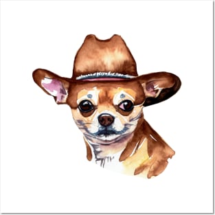 Cowboy Hat Chihuahua Posters and Art